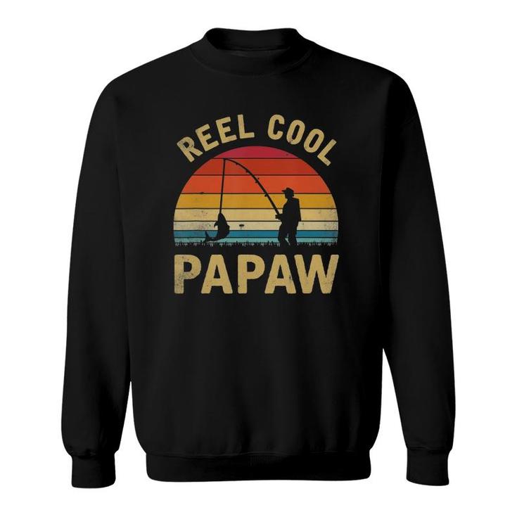 Mens Vintage Reel Cool Papaw Fish Fishing  Fathers Day Gift Sweatshirt