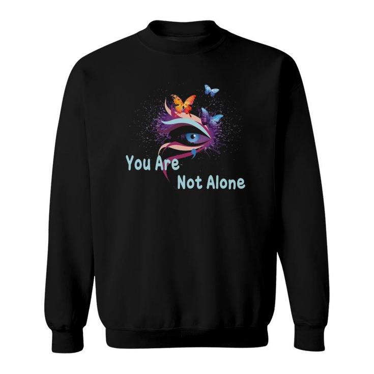 Mental Health Awareness Semicolon Suicide Survivor Sweatshirt