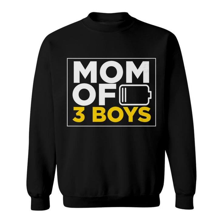 Mom Of 3 Boys Christmas Gift From Son For Women Mommy Sweatshirt
