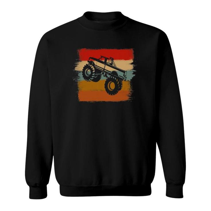 Monster Trucks Vintage Paint Stripes 4Wd Suv Rc Big Size Car Sweatshirt
