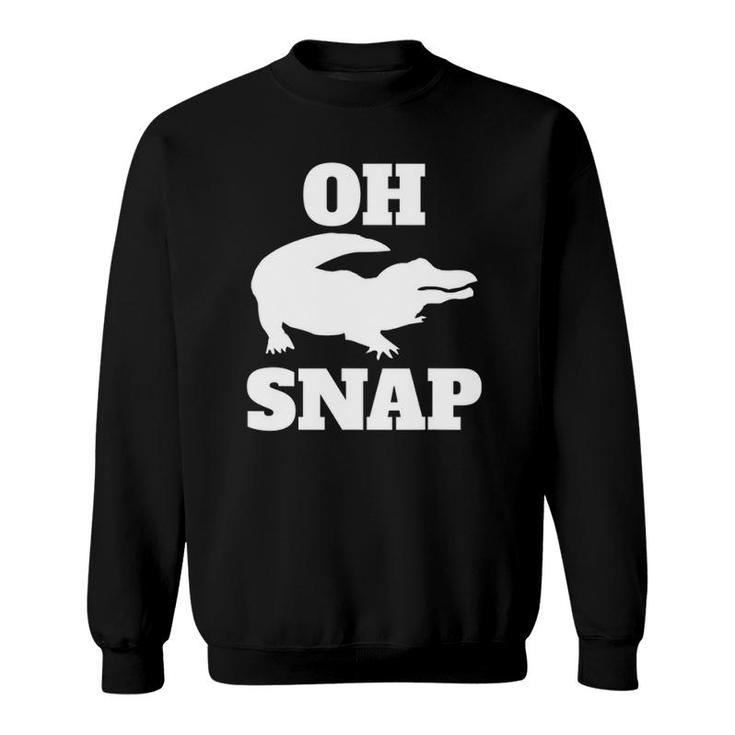 Oh Snap Alligator Graphic Animal Sweatshirt