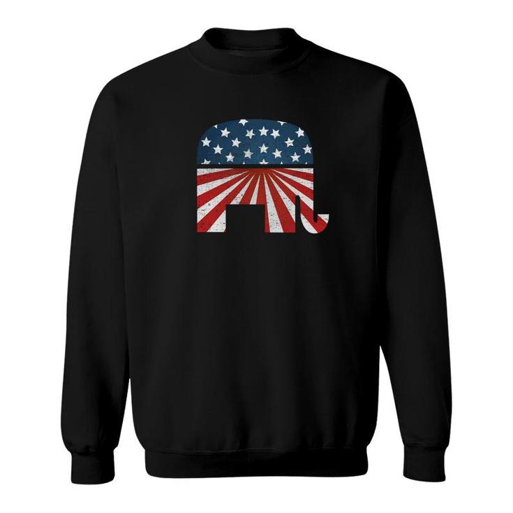 Patriotic Elephan America Usa Republican Party Sweatshirt