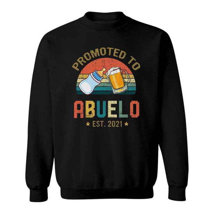 Promoted To Abuelo Est 2021 Vintage Fathers Day Sweatshirt