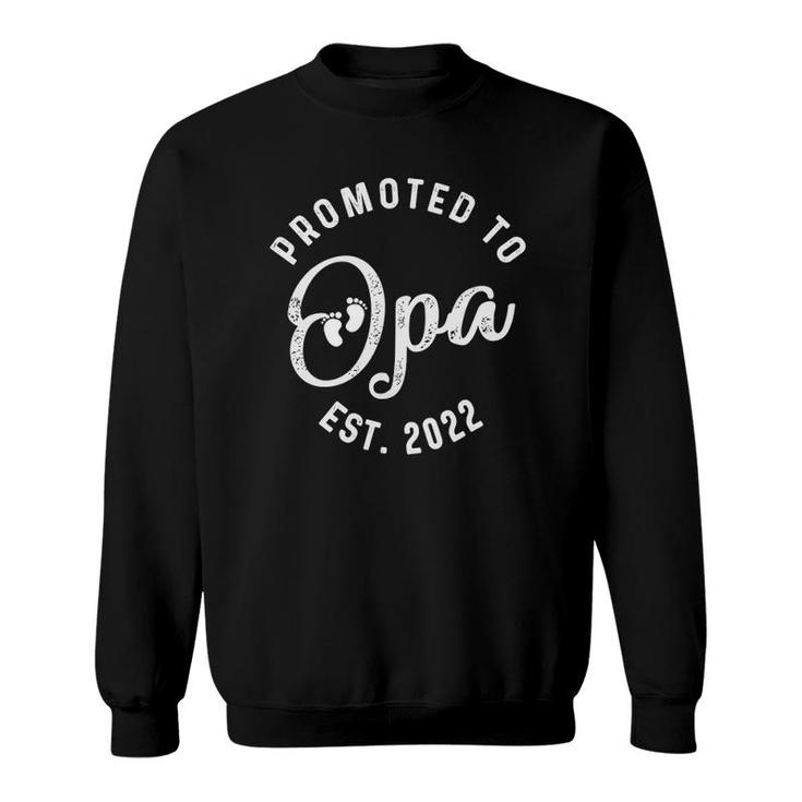 Promoted To Opa 2022 For First Time Fathers Day New Dad Sweatshirt