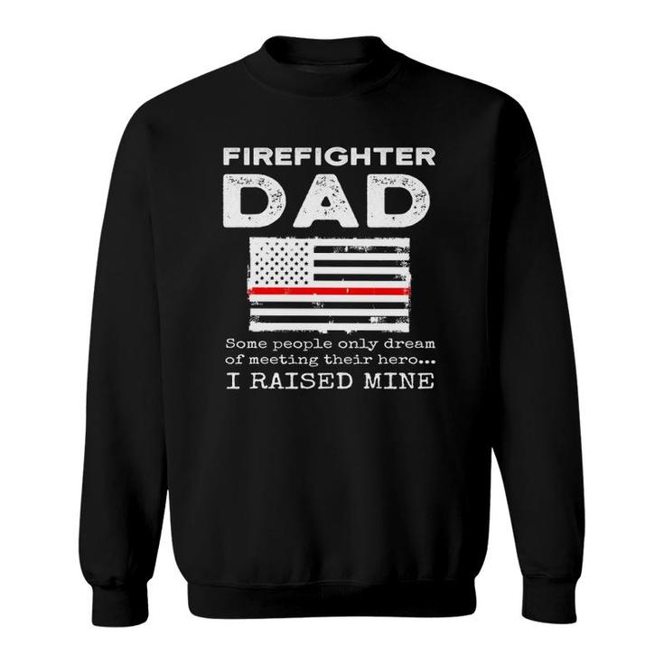 Proud Firefighter Dad Fireman Father American Flag Sweatshirt