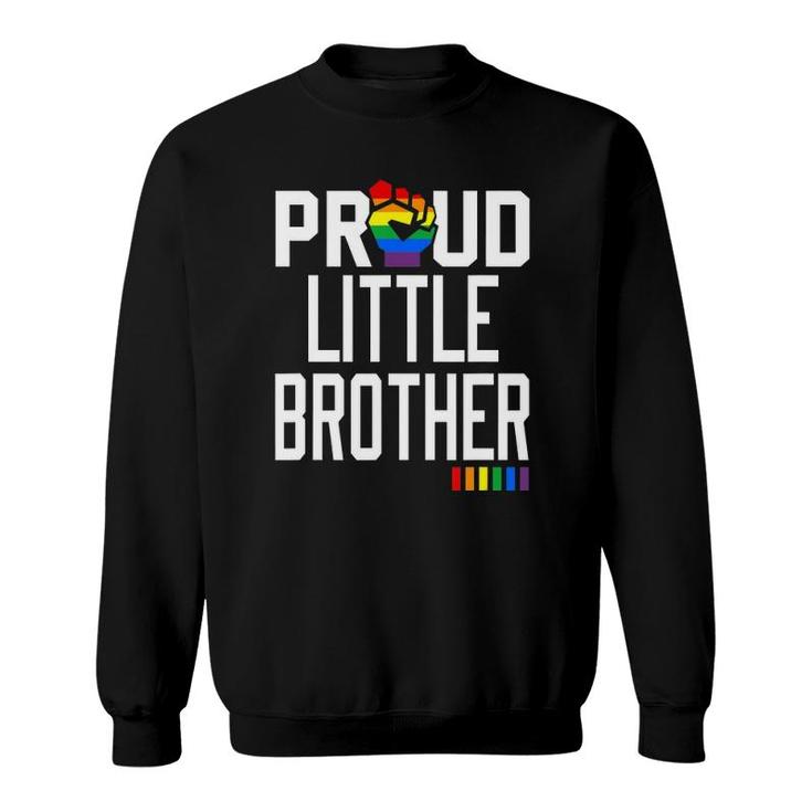Proud Little Brother Gay Pride Month Lgbtq Sweatshirt