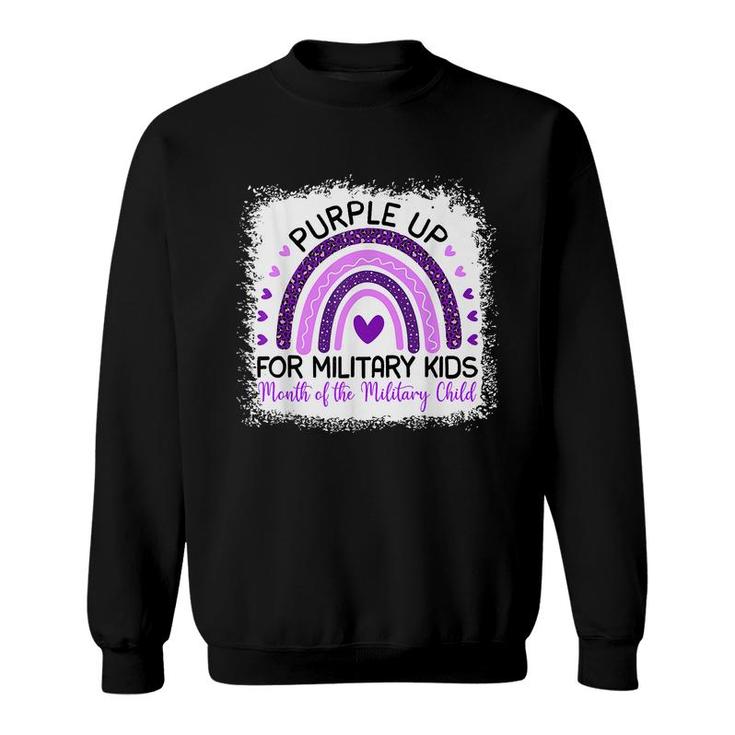 Purple Up For Military Kids Cool Month Of The Military Child  Sweatshirt