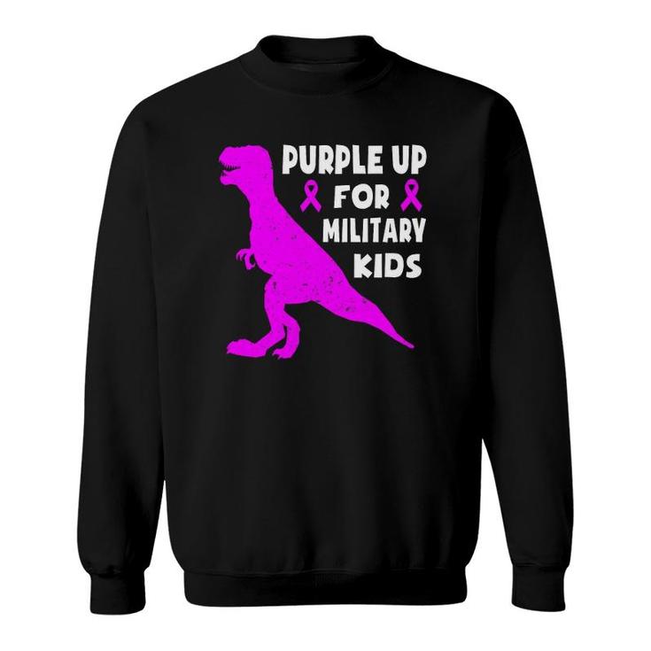 Purple Up For Military Kids Month Of The Military Child Boys Sweatshirt
