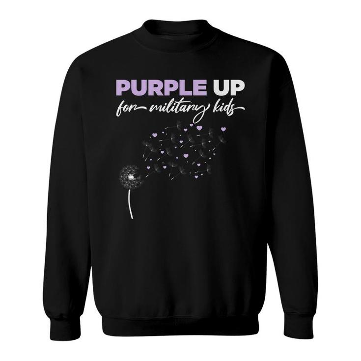 Purple Up For Military Kids-Month Of The Military Child  Sweatshirt