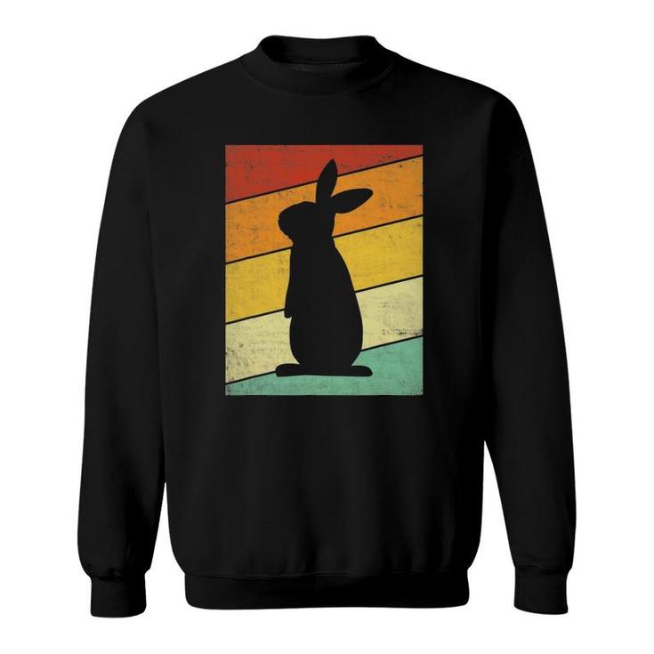 Rabbit Retro Vintage 80S Style Women Girls Bunny Lover Sweatshirt