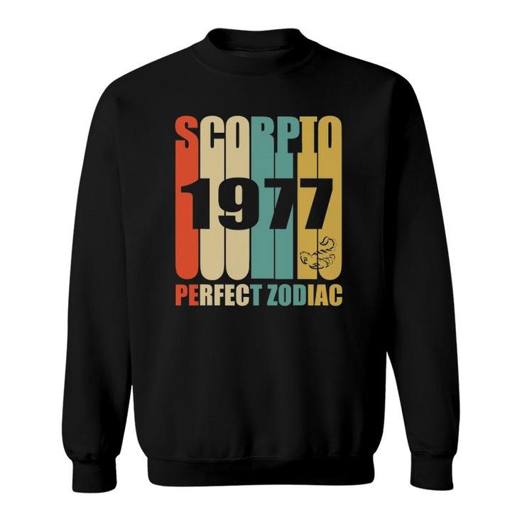 Retro Scorpio 1977 44 Years Old Bday 44Th Birthday Tee Sweatshirt