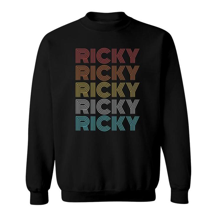 Retro Vintage Ricky Personalized Custom Sweatshirt