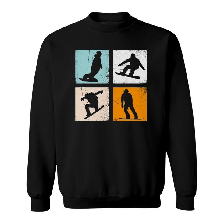 Retro Vintage Snowboard Snowboarding Outfit Sweatshirt