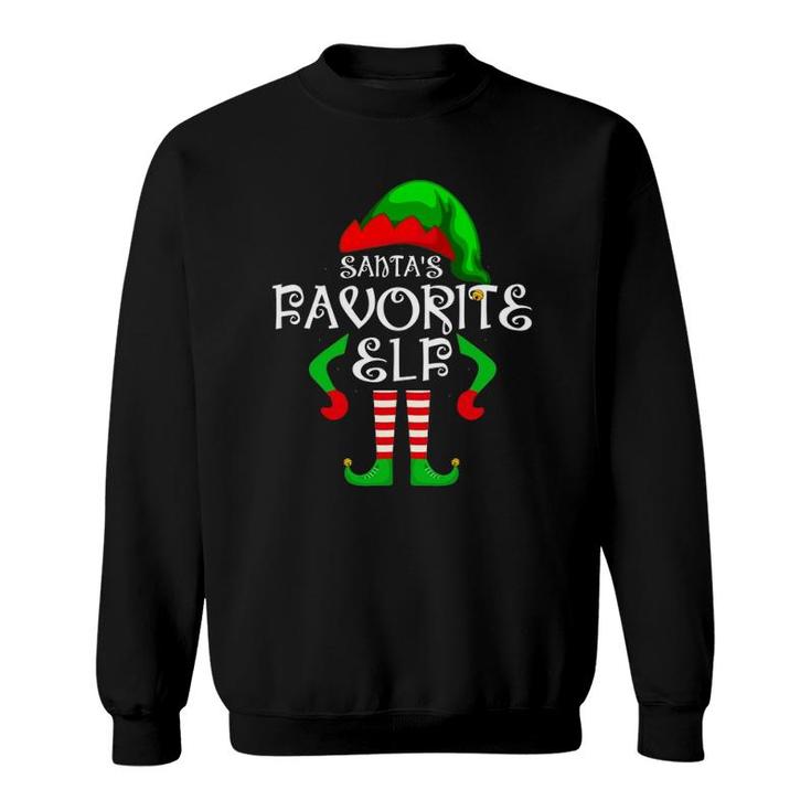 Santas Favorite Elf Christmas Family Matching Costume Pjs Sweatshirt