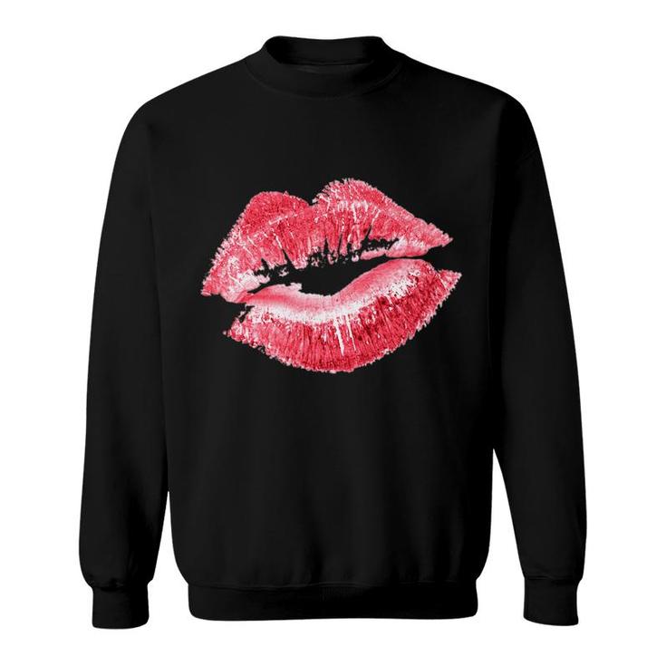 Sexy Lips Cute Valentines Day Gift Lipstick Sweatshirt