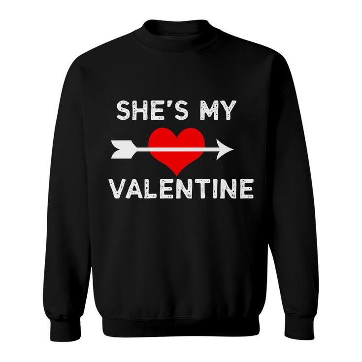 Shes My Valentines Day Heart And Arrow Sweatshirt