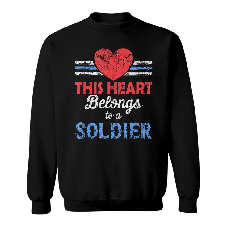 Soldiers Wife  My Heart Belongs To A Soldier Military  Sweatshirt