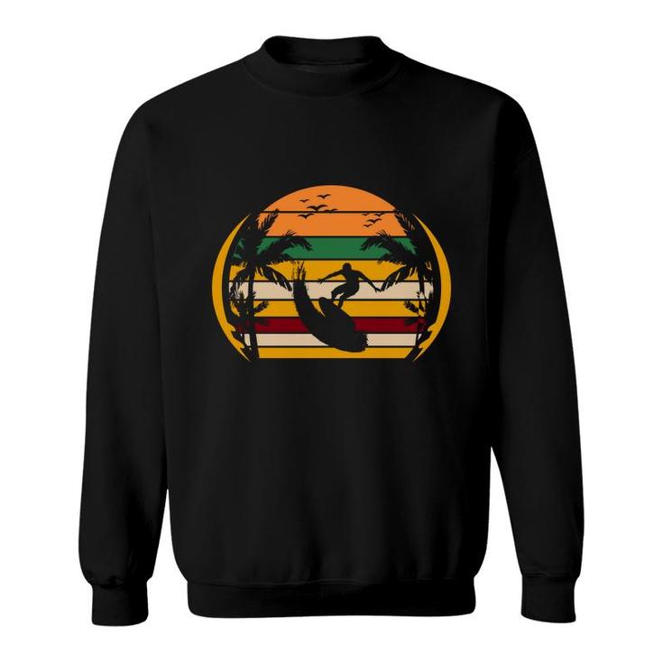 Special Beach Retro Sunset Summer Surfing Sweatshirt