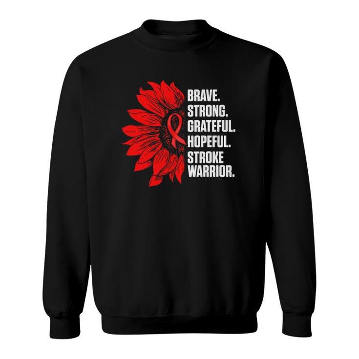 Stroke Awareness Survivor Pride Strong Warrior Sweatshirt