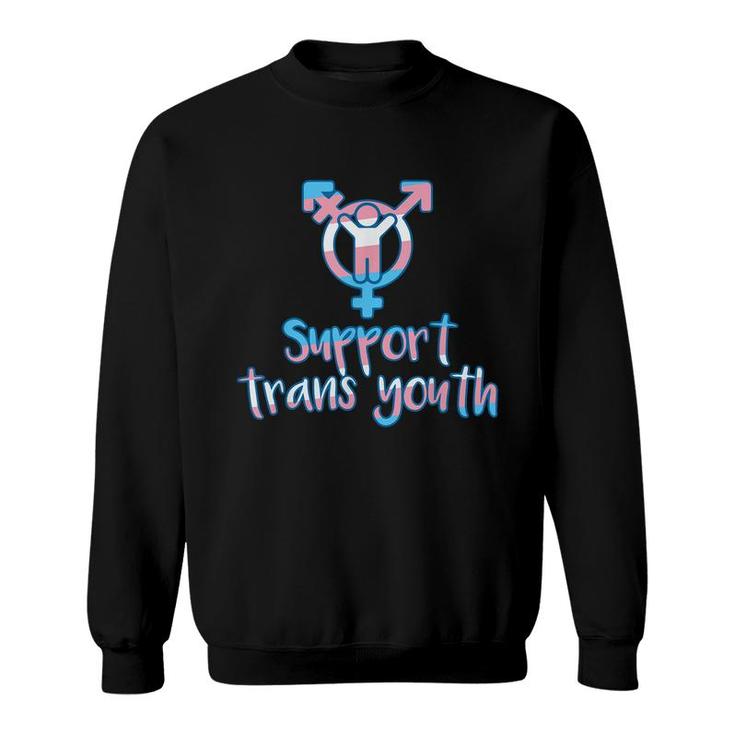 Support Trans Youth Protect Kids Lgbt Transgender Pride  Sweatshirt