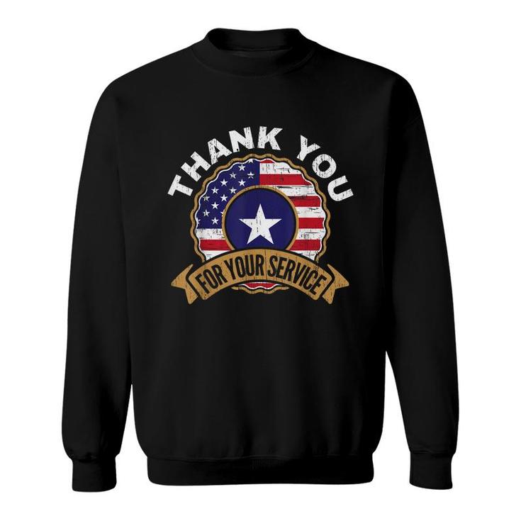 Thank You For Your Service Patriot Memorial Day   Sweatshirt