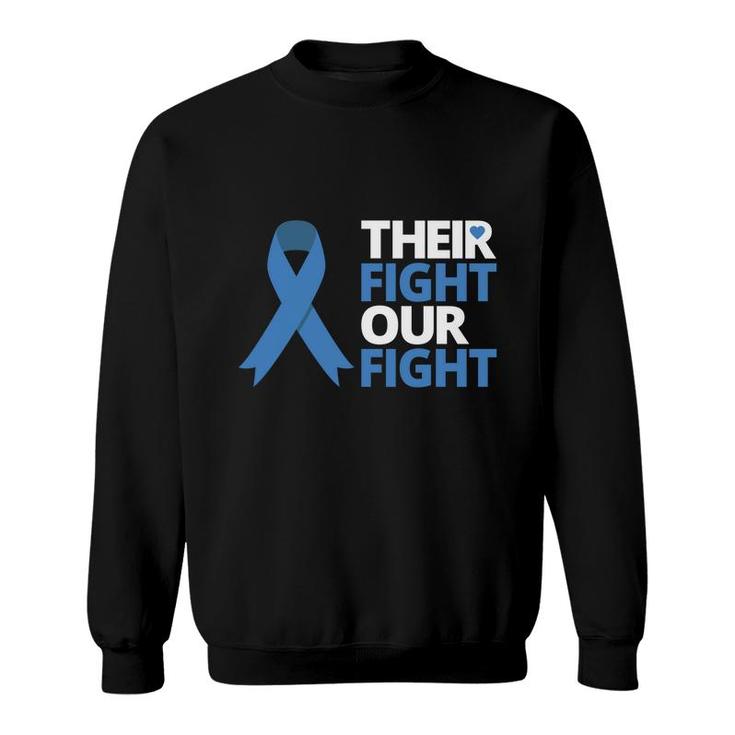 Their Fight Our Fight Child Abuse Awareness Blue Ribbon   Sweatshirt