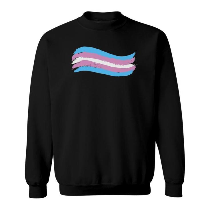 Trans Transgender Pride Flag Pro Lgbtq Cool Lgbt Ally Gift Sweatshirt