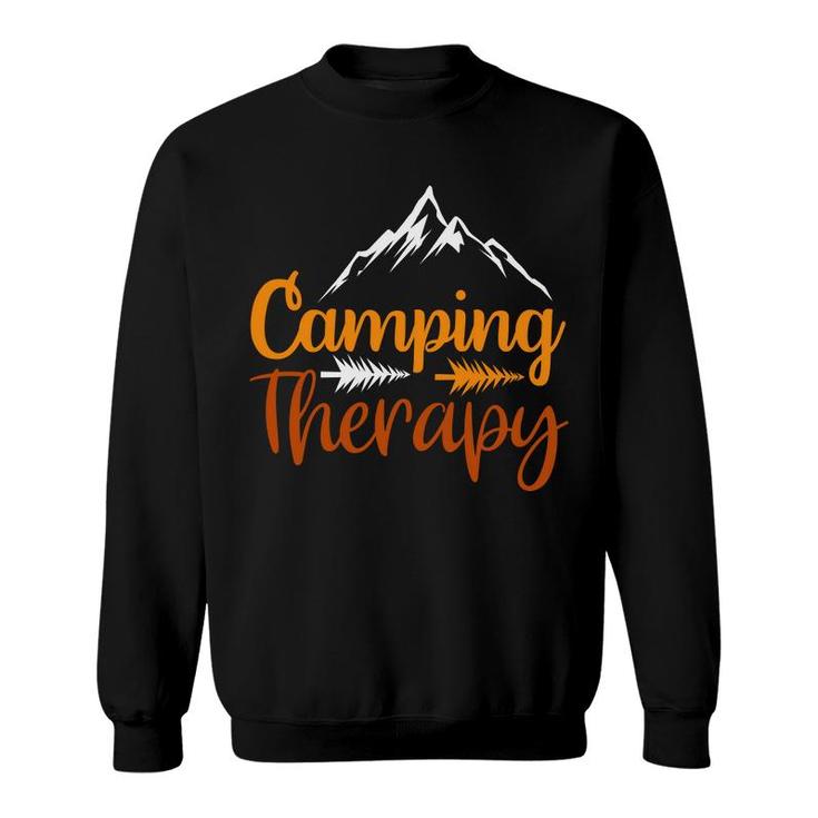 Travel Lover Always Has Camping Therapy In Every Exploration Sweatshirt
