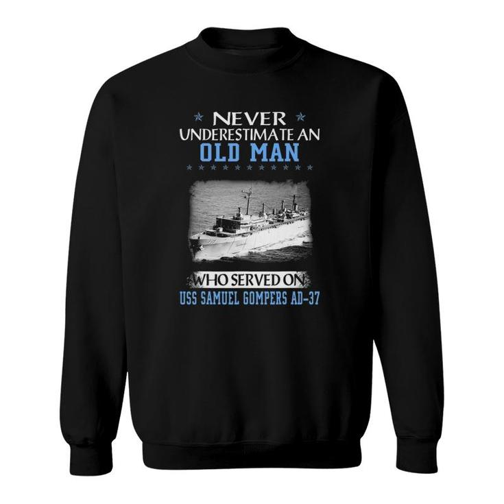 Uss Samuel Gompers Ad-37 Veterans Day Father Day Sweatshirt