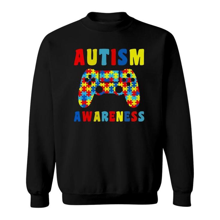 Video Games Puzzles Autism Awareness Kids Boys Girls Sweatshirt