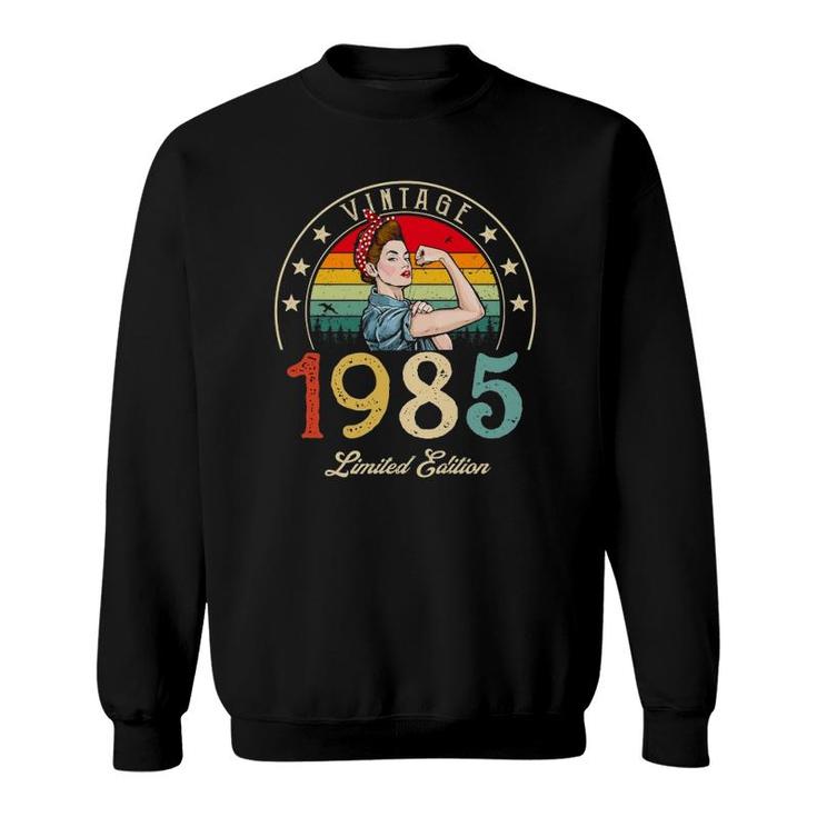 Vintage 1985 Limited Edition 1985 37Th Birthday 37 Years Old Sweatshirt