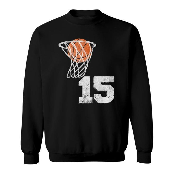 Vintage Basketball Jersey Number 15 Player Number Sweatshirt