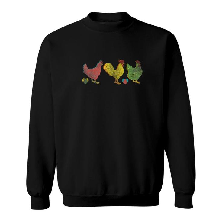 Vintage Chicken  Chicken Owner Gift Sweatshirt
