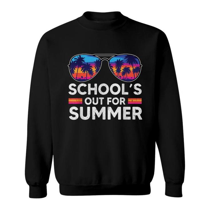 Vintage Last Day Of School Schools Out For Summer Teacher  Sweatshirt