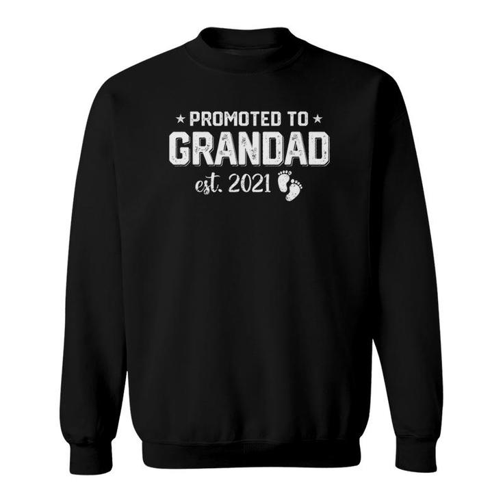 Vintage Promoted To Grandad 2021 Fathers Day New Grandad Sweatshirt