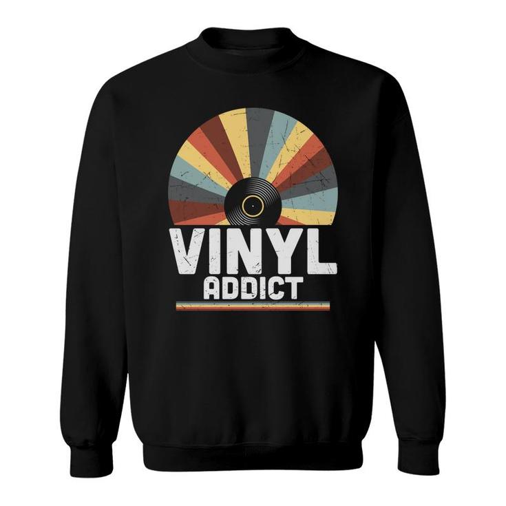 Vinyl Addict Cd Retro Vintage 80S 90S Styles Sweatshirt