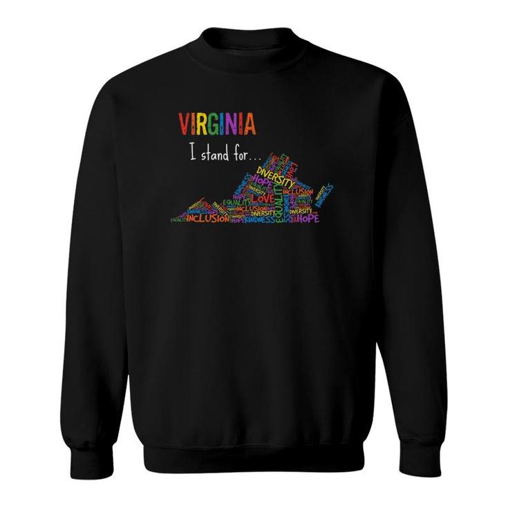 Virginia Gay Lgbtq Pride Month Equality Diversity Inclusion Sweatshirt