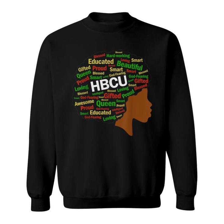 Women Hbcu Grad Afro History Girls Historical Black College  Sweatshirt