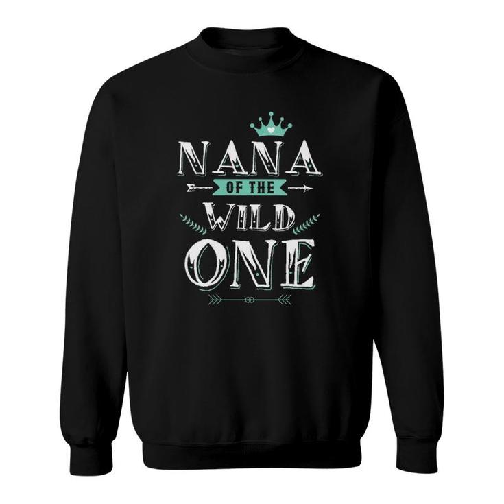 Womens Nana Of A Wild One V-Neck Sweatshirt