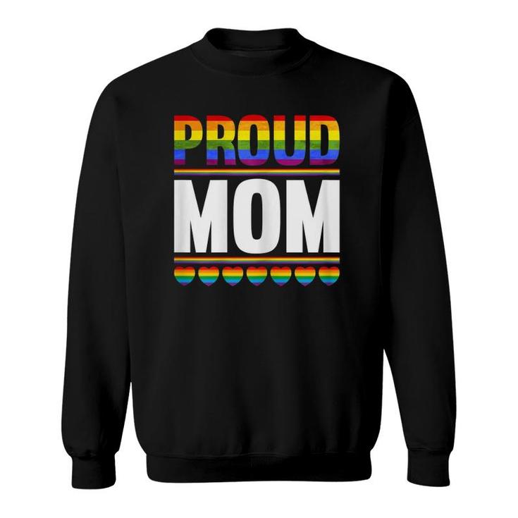 Womens Proud Mom Lesbian Lgbt Pride Month Queer Women Gift Lgbt Sweatshirt