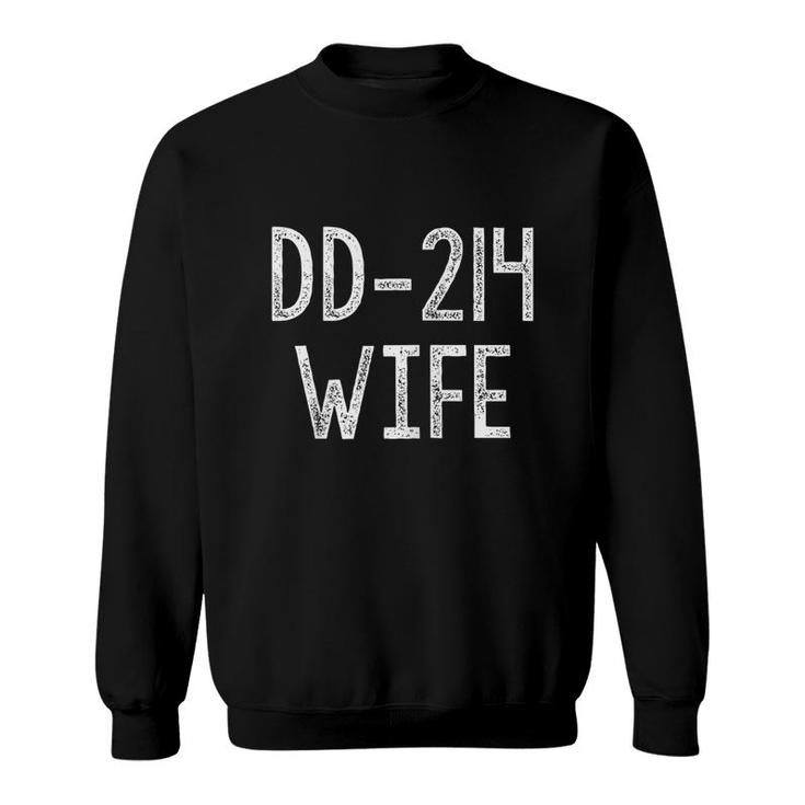 Womens Vintage Dd-214 Wife Military Veteran  Sweatshirt
