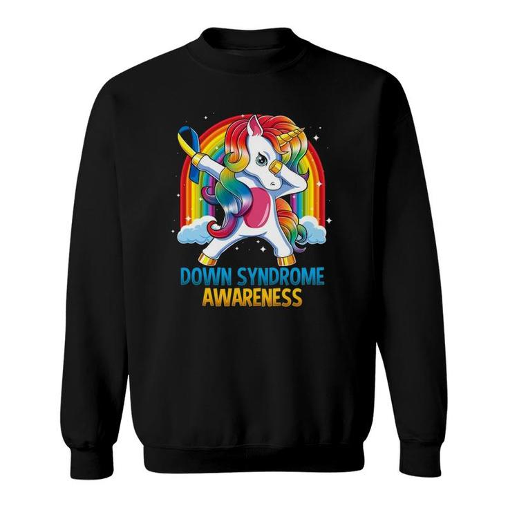 World Down Syndrome Day Awareness Dabbing Unicorn Sweatshirt