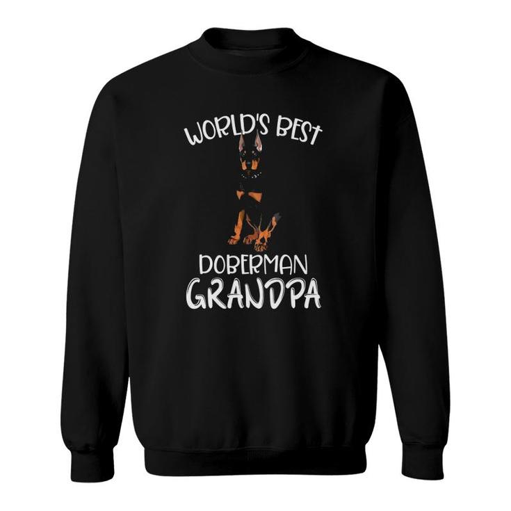 Worlds Best Doberman Grandpa Funny Dog Lover Sweatshirt