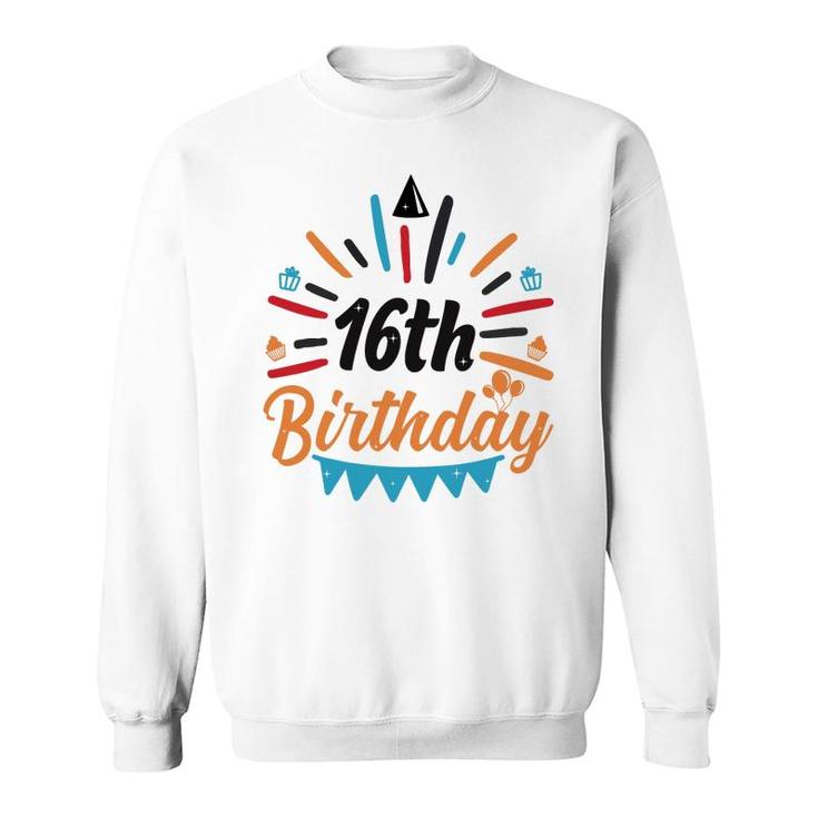 16Th Birthday 2006 Orange Graphics Sweatshirt