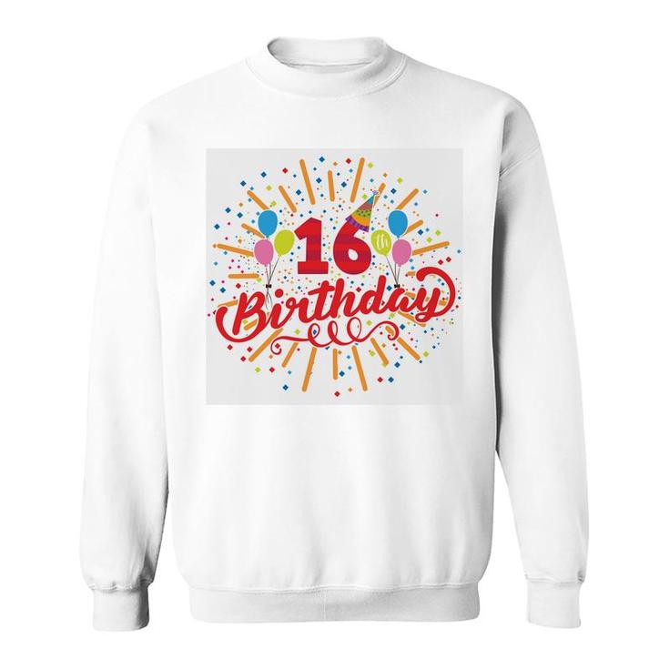 16Th Birthday 2006 White Graphics Hd Sweatshirt