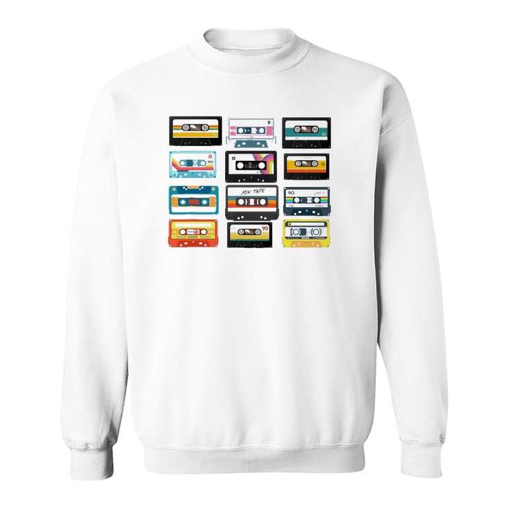1990S Retro Vintage Birthday 90S 80S Cassettes Tapes Graphic Sweatshirt