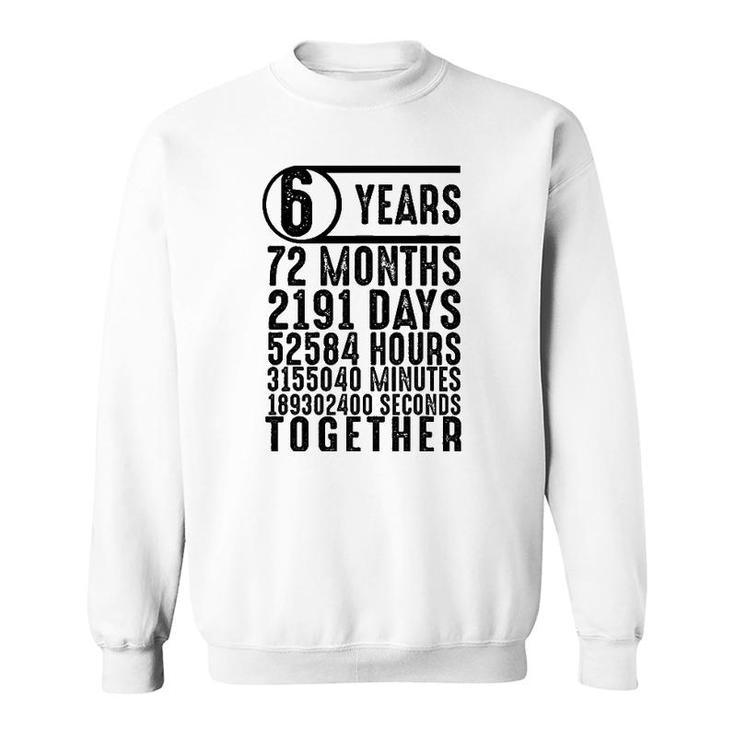 6 Year Marriage 6Th Wedding Anniversary Couple Matching Sweatshirt