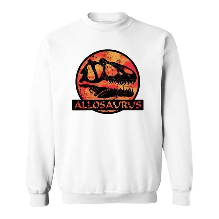Allosaurus Fossil Skull Dinosaur Sweatshirt