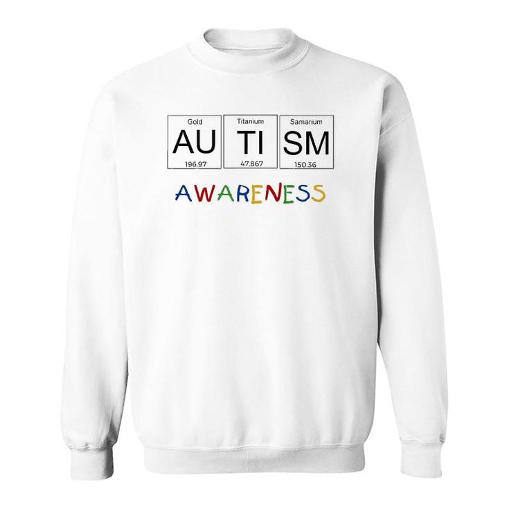 Autism Awareness  Periodic Table Science Sweatshirt
