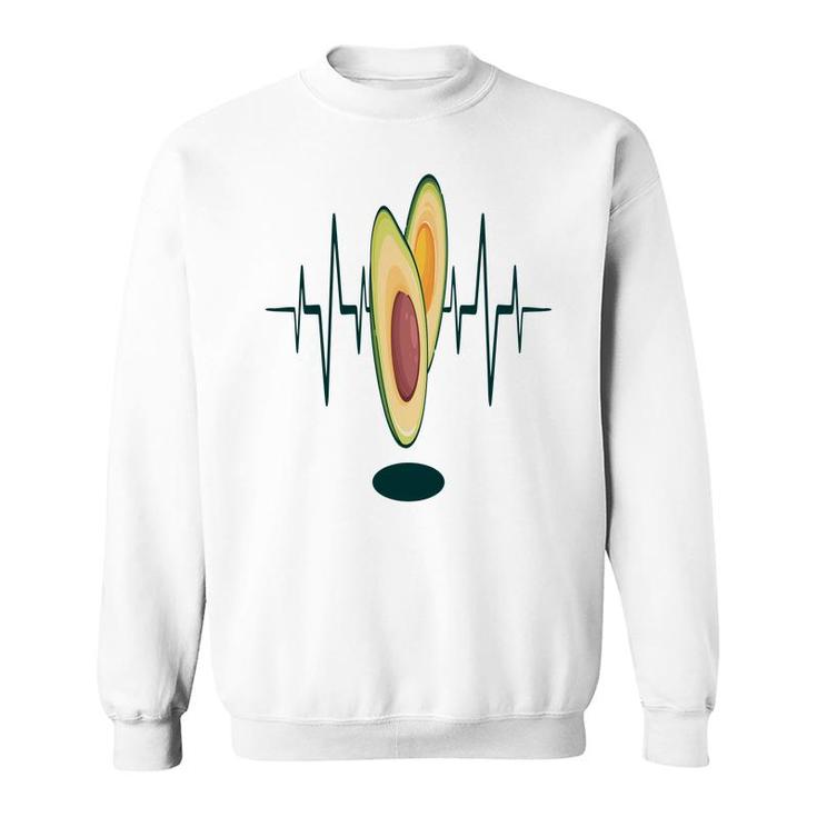 Avocardio Funny Avocado Heartbeat Is In Hospital Sweatshirt